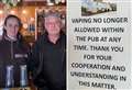 Pub boss bans vaping after diners put off food