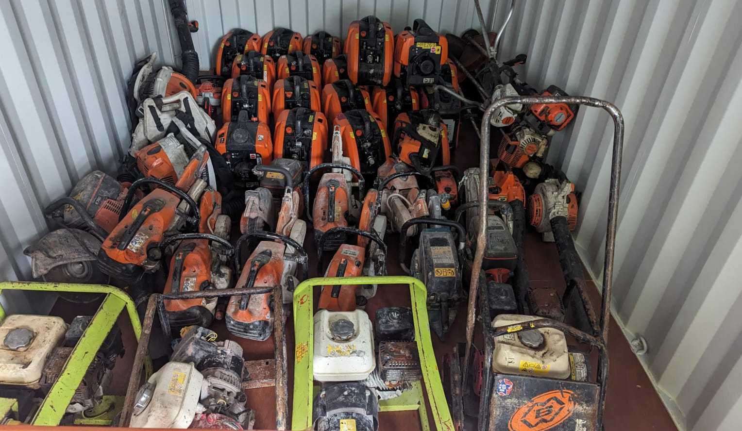 Six stolen caravans, hundreds of tools and a quadbike have been recovered during a police search on a plot of land in Cranbrook. Picture: Kent Police