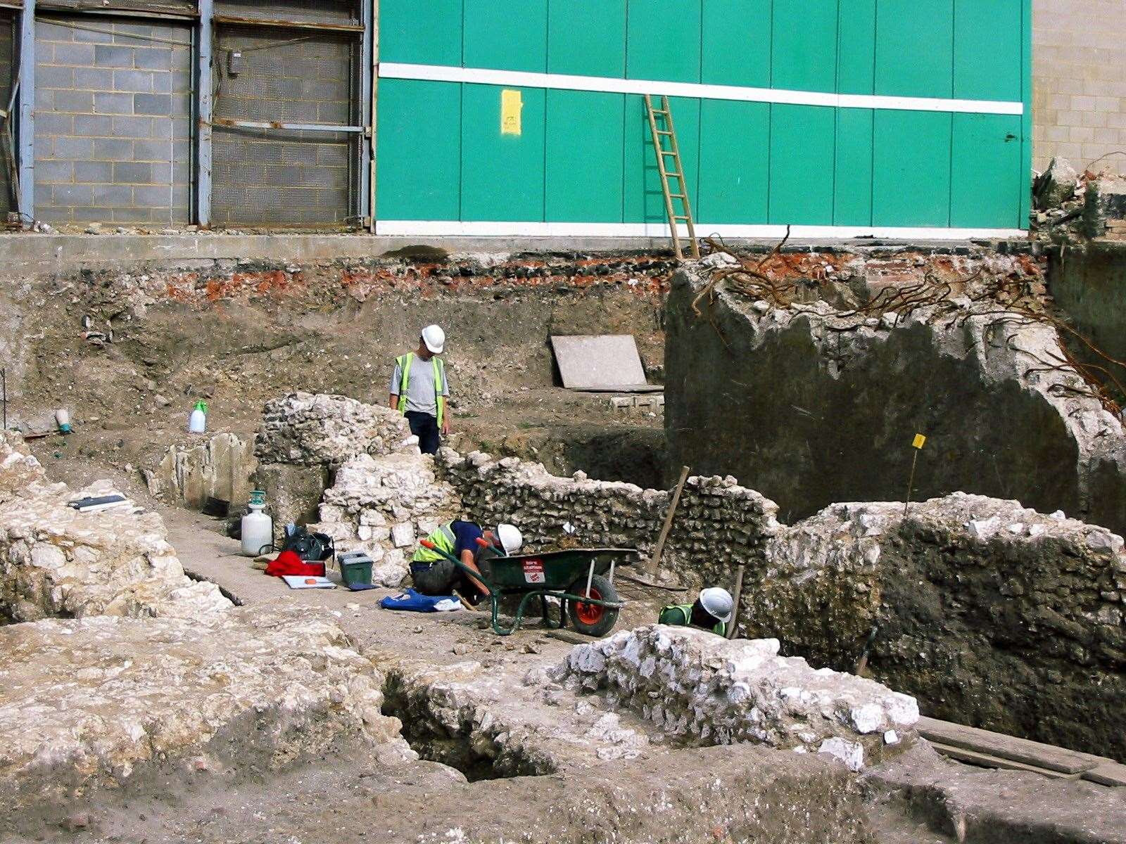 Archaeologists working on the Whitefriars dig on the site of the old Ricemans store