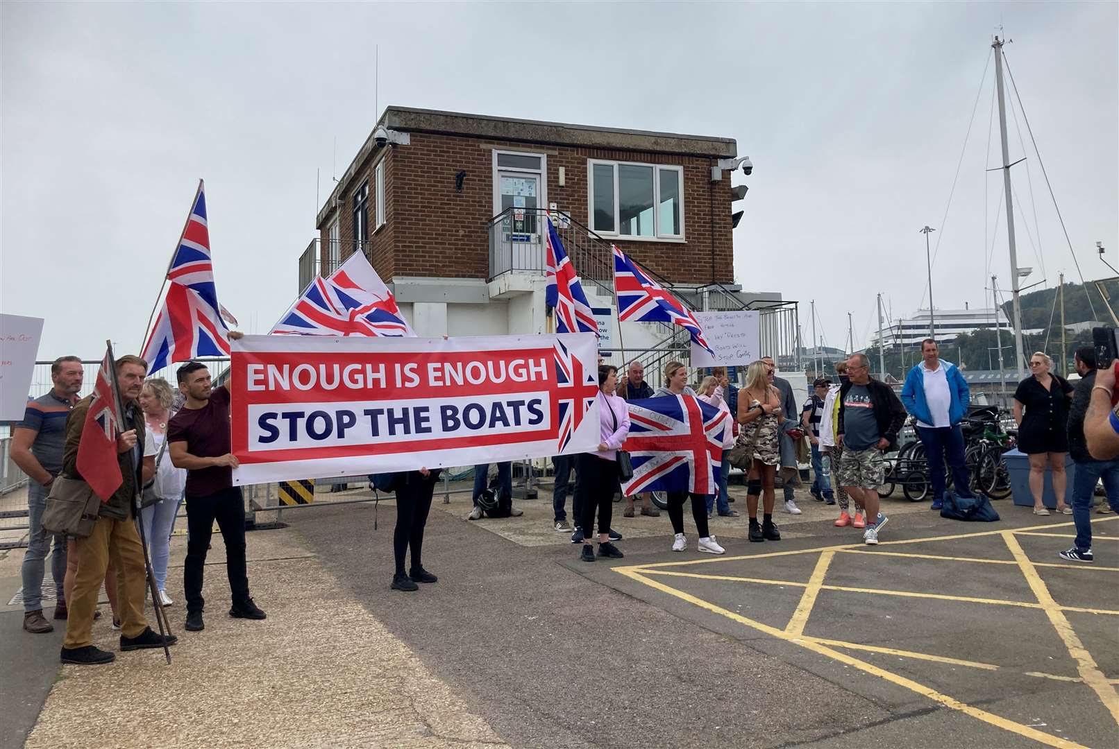 In September last year, police were in attendance at Dover marina as anti-immigration groups and counter-protesters went head-to-head