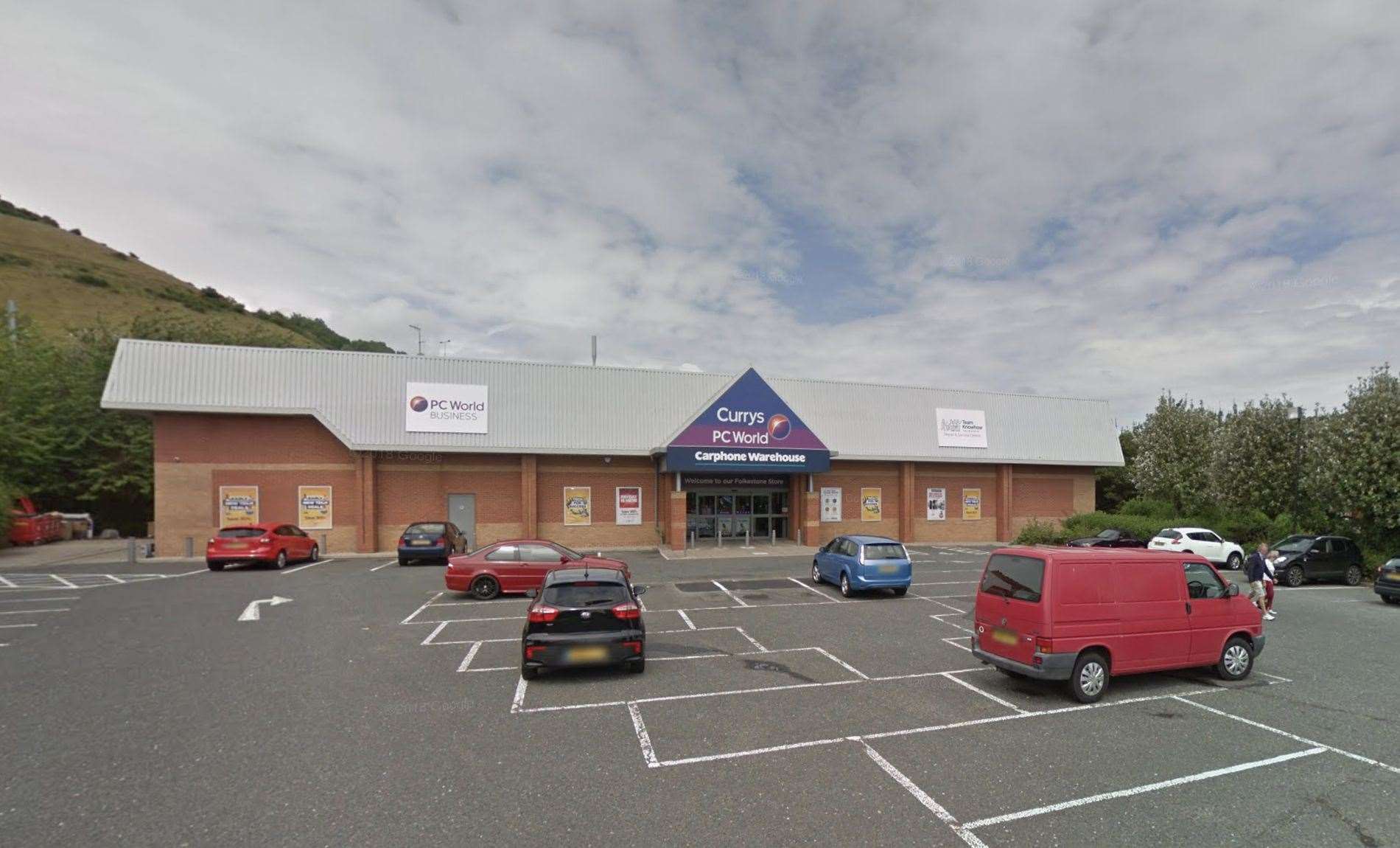The sexual attack took place in the car park of Currys in Folkestone. Picture: Google Maps