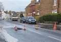 Road closed due to burst water main