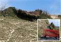 Council shuts path as 'massive chunks' of chalk fall from cliff