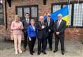 Town raises flag in support of Ukraine 
