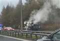 Stretch of M20 closed amid blaze lorry recovery