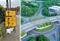 ‘Pick-a-number’ diversion signs for roundabout works