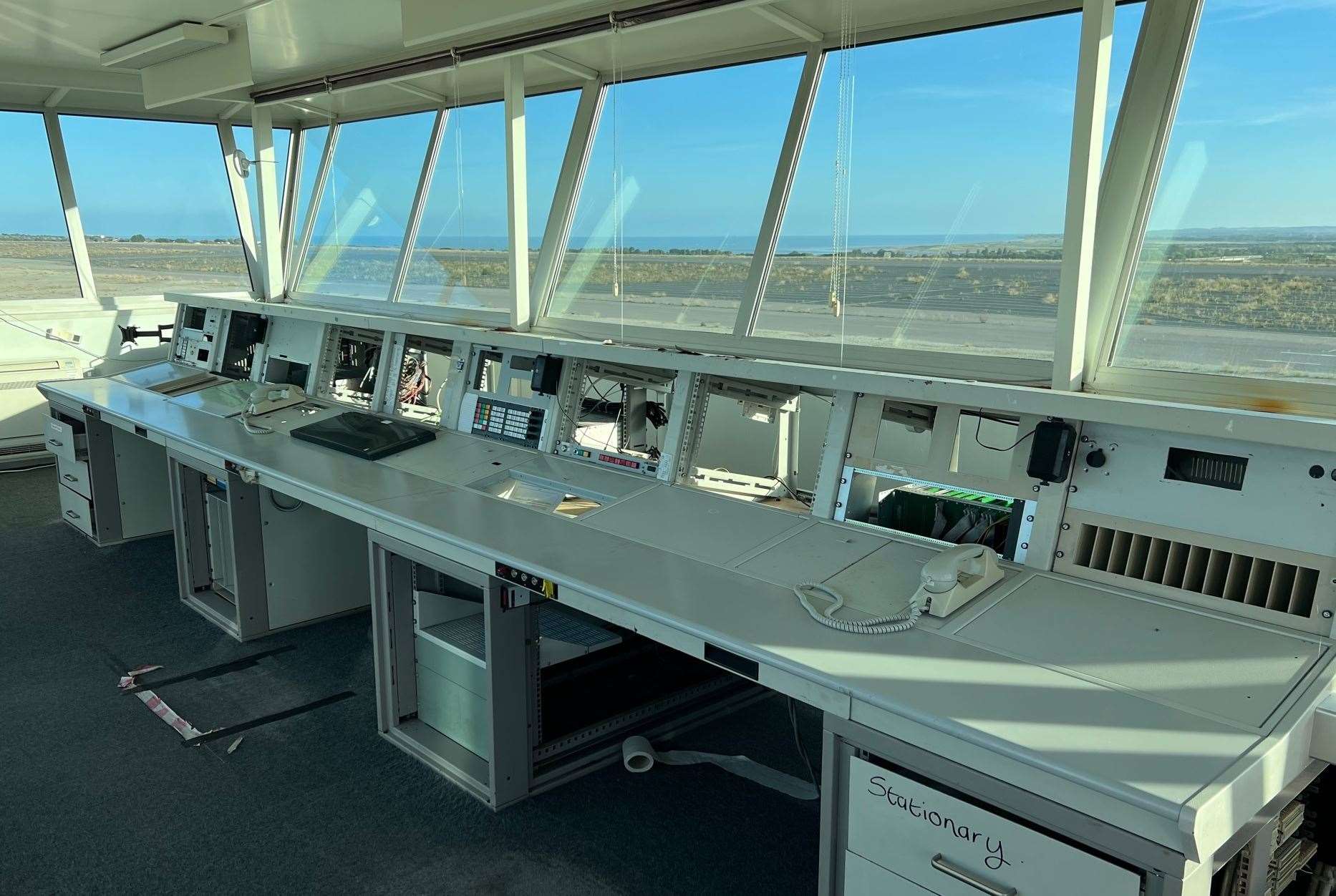 Inside the control tower as it looks today
