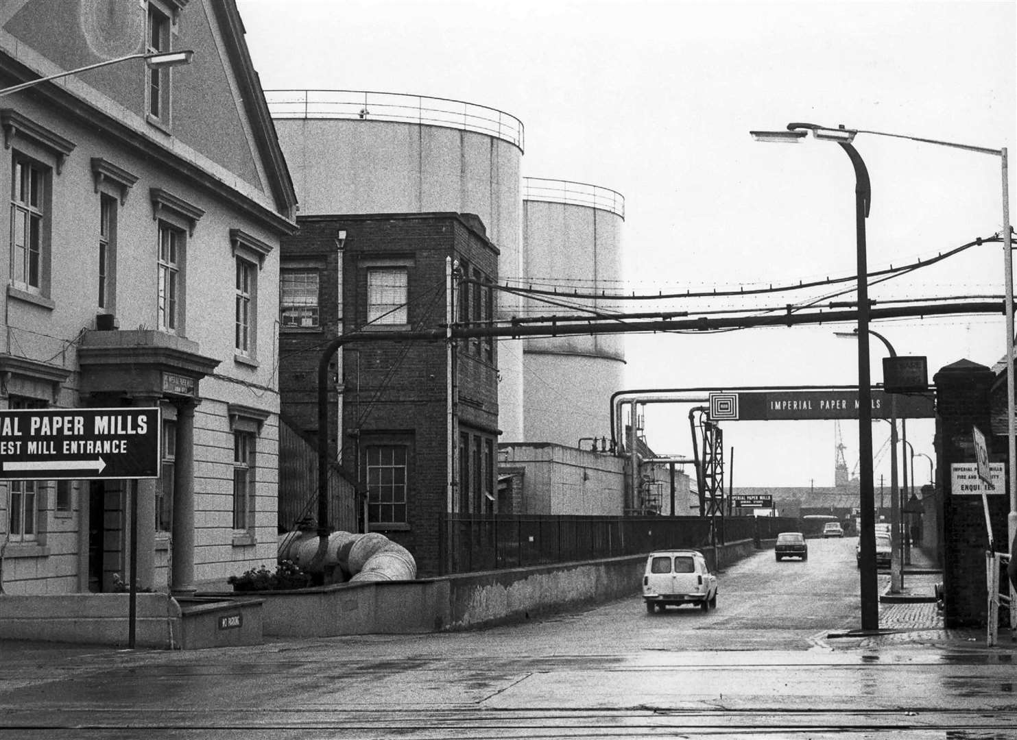 The Imperial Paper Mills at Gravesend in 1976 - just five years before it was closed for good