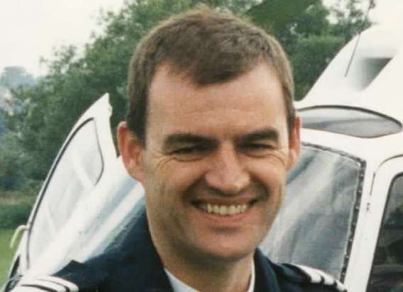 Graham Budden, pilot of the Kent Air Ambulance helicopter that crashed at Burham, near Rochester. on Sunday 26th July 1998