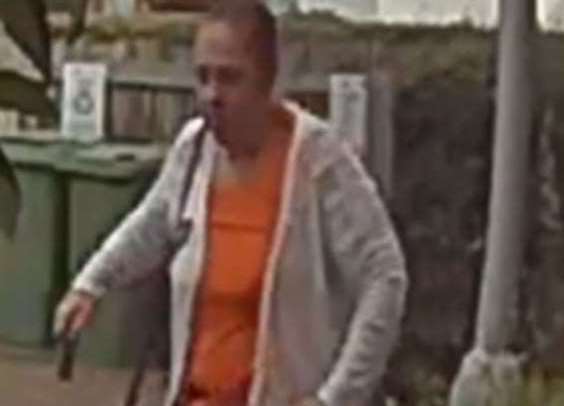 Kathleen Perry caught on CCTV leaving the home of one of her victims