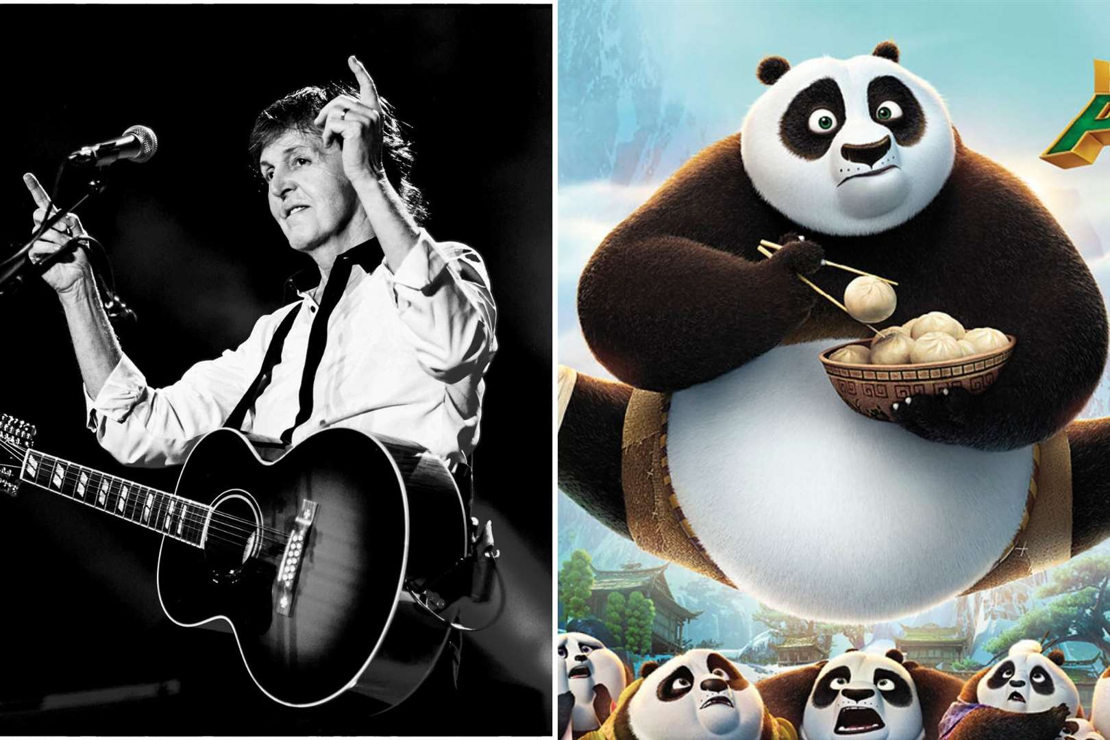 Sir Paul watching Kung Fu Panda must be the most bizarre sighting