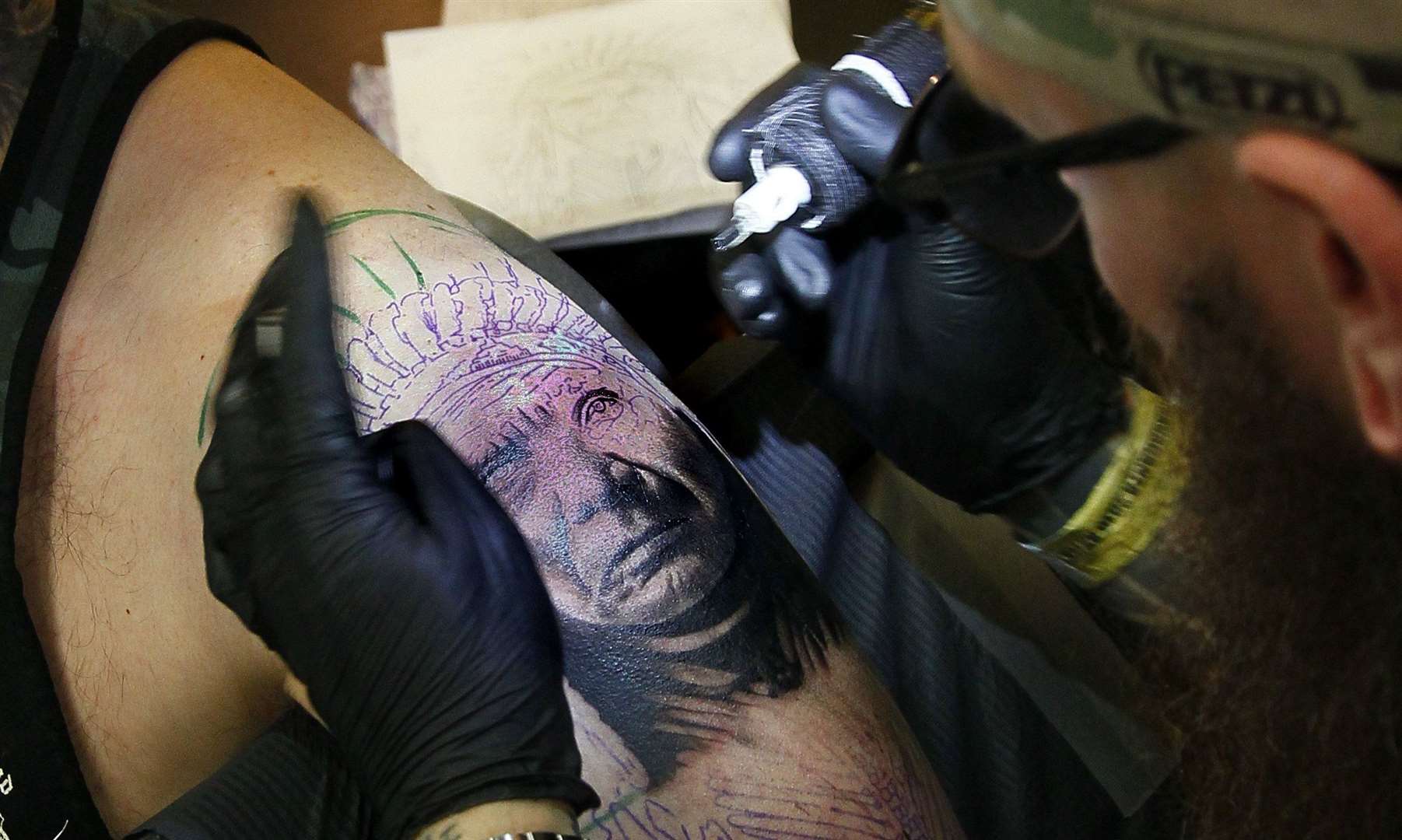 Artists from all over the world will be tattooing visitors over three days. Picture: Sean Aidan