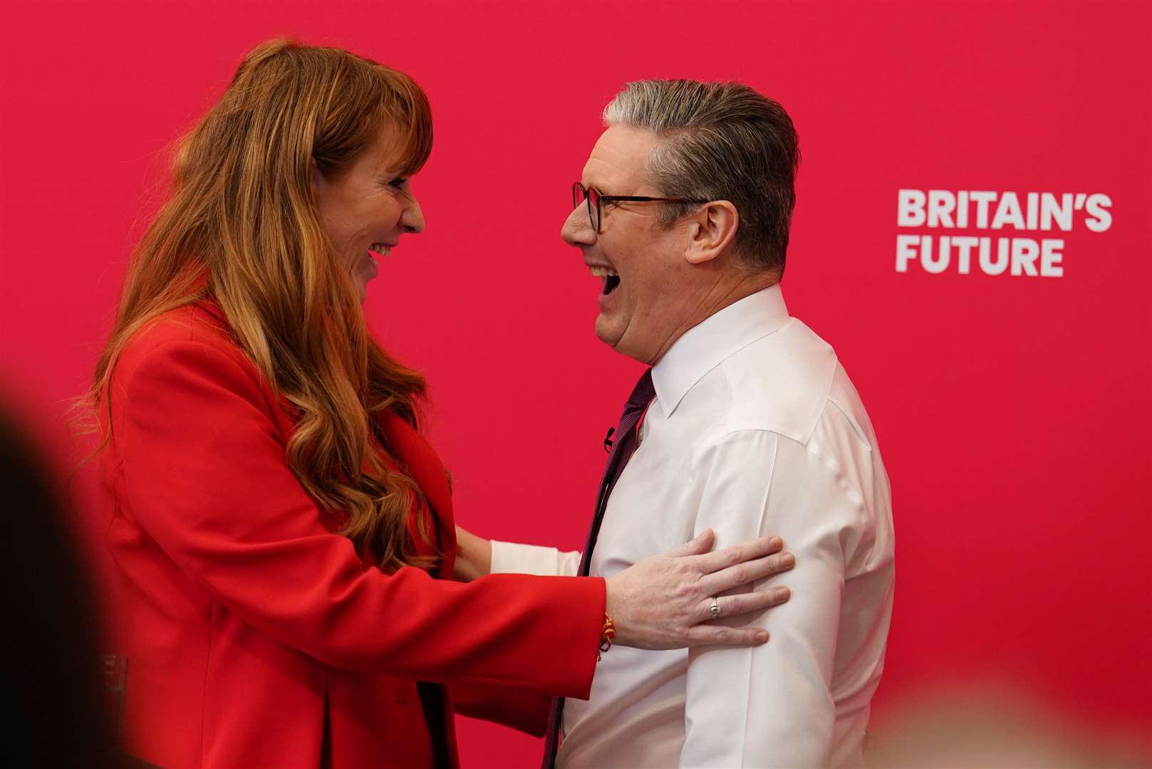 Labour leader Sir Keir Starmer was appearing at the launch alongside his deputy Angela Rayner (Jordan Pettitt/PA)