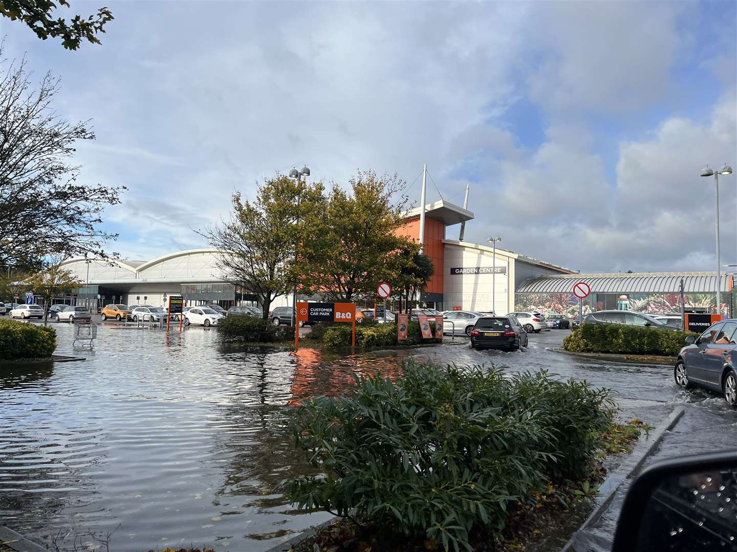 The B&Q car park in Ashford flooded last week amid the heavy rain (60860802)