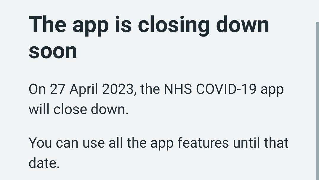 Users have received a message announcing the app will close down on April 27