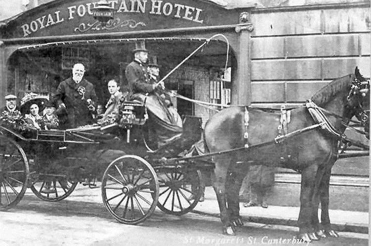 A postcard showing a carriage outside the pub in St Margaret's Street, date unknown. Picture: dover-kent.com