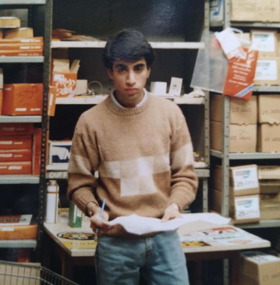 Daljit Bining in 1987 aged 17 at the start of his tenure in the car parts industry