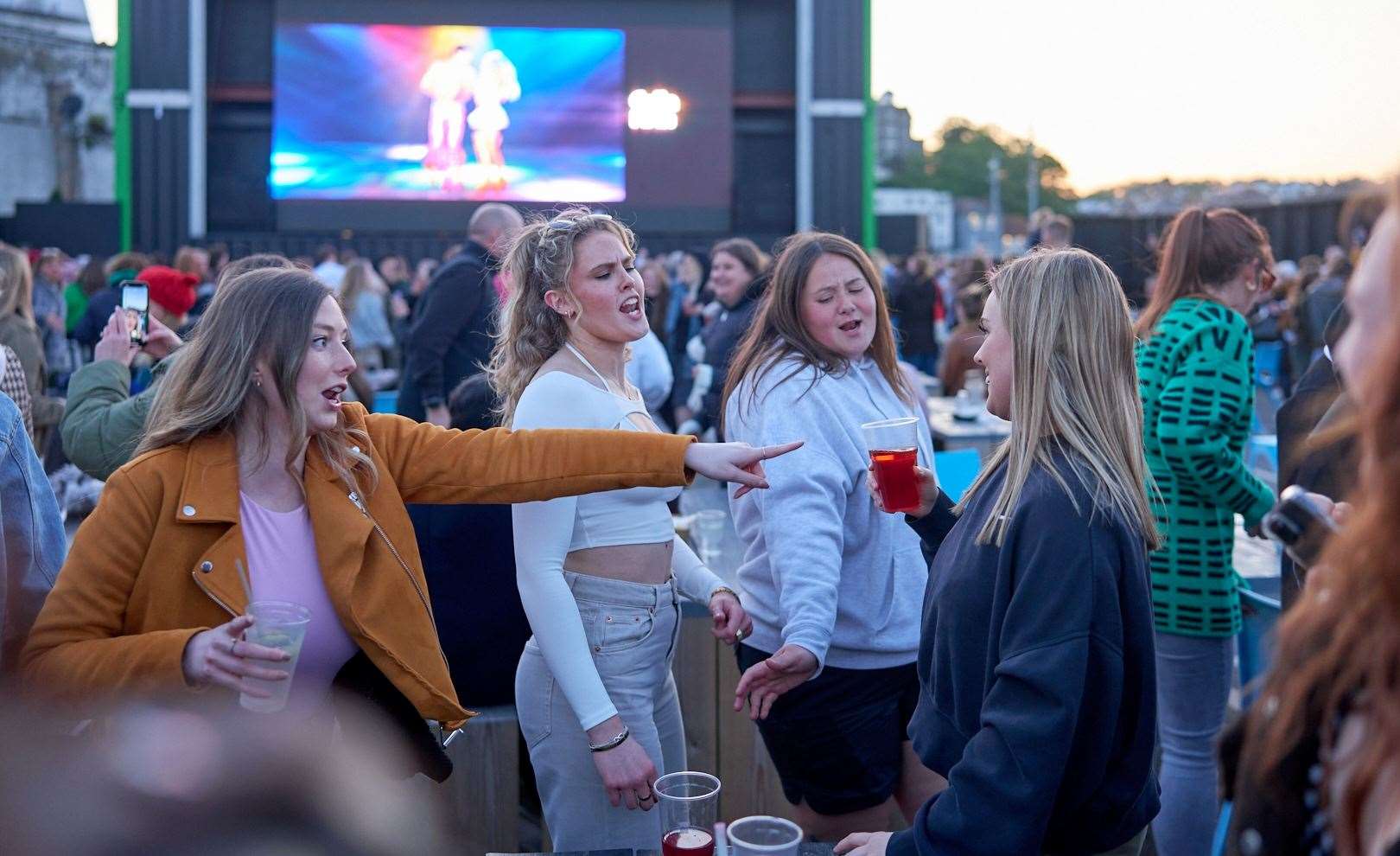 The big screen returns to Folkestone’s Harbour Arm, with films like Grease, Mamma Mia and Barbie lined up for the summer. Picture: Supplied by Sharp Relations
