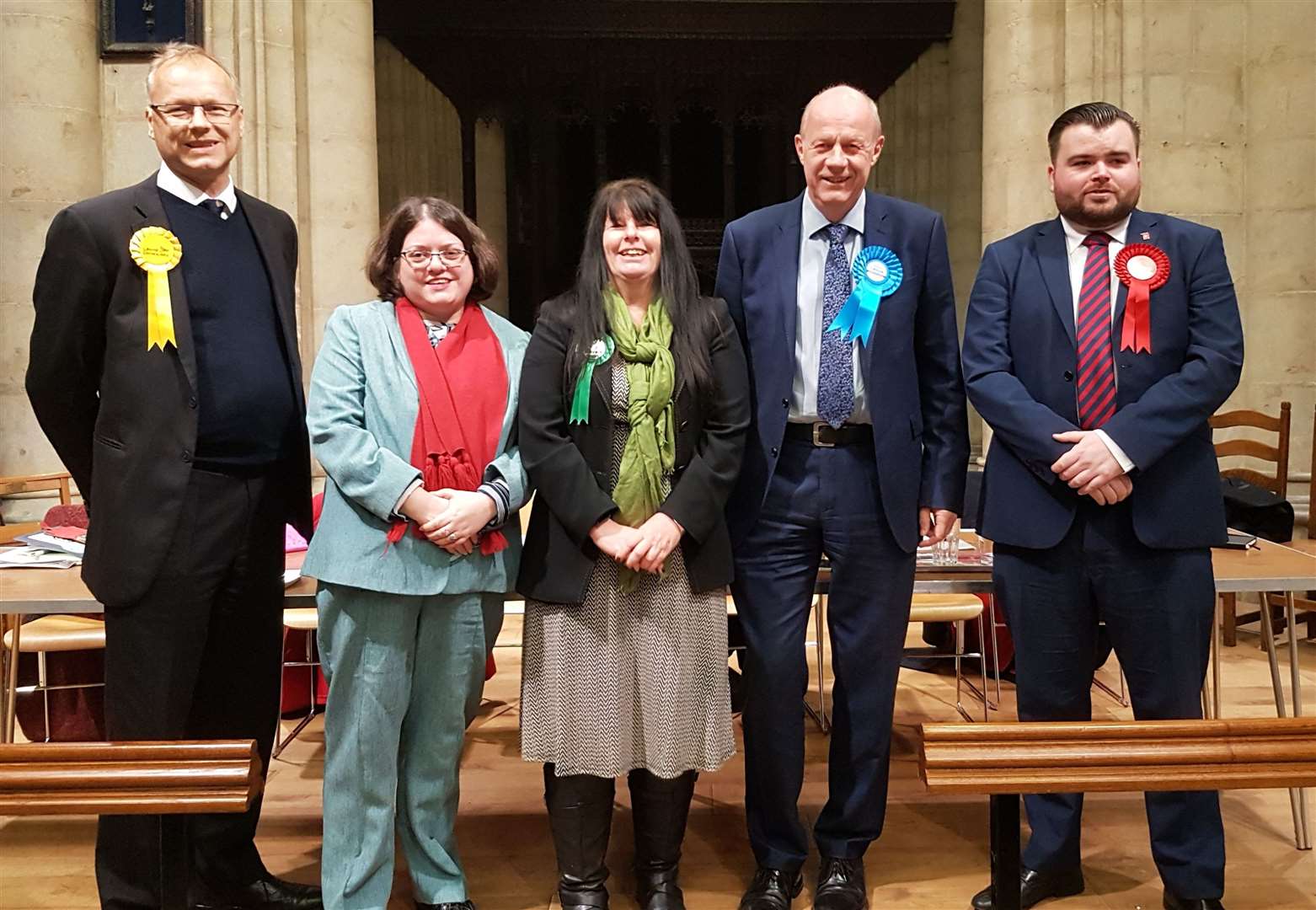 The Ashford candidates pictured on Monday night