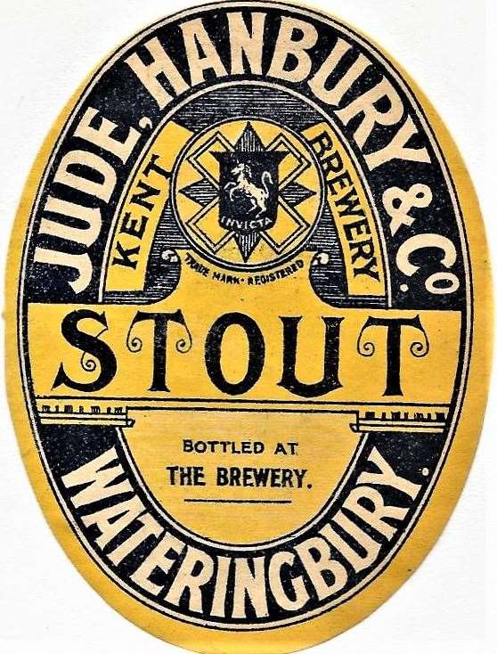 A Jude, Hanbury and Co beer label from the early 1900s