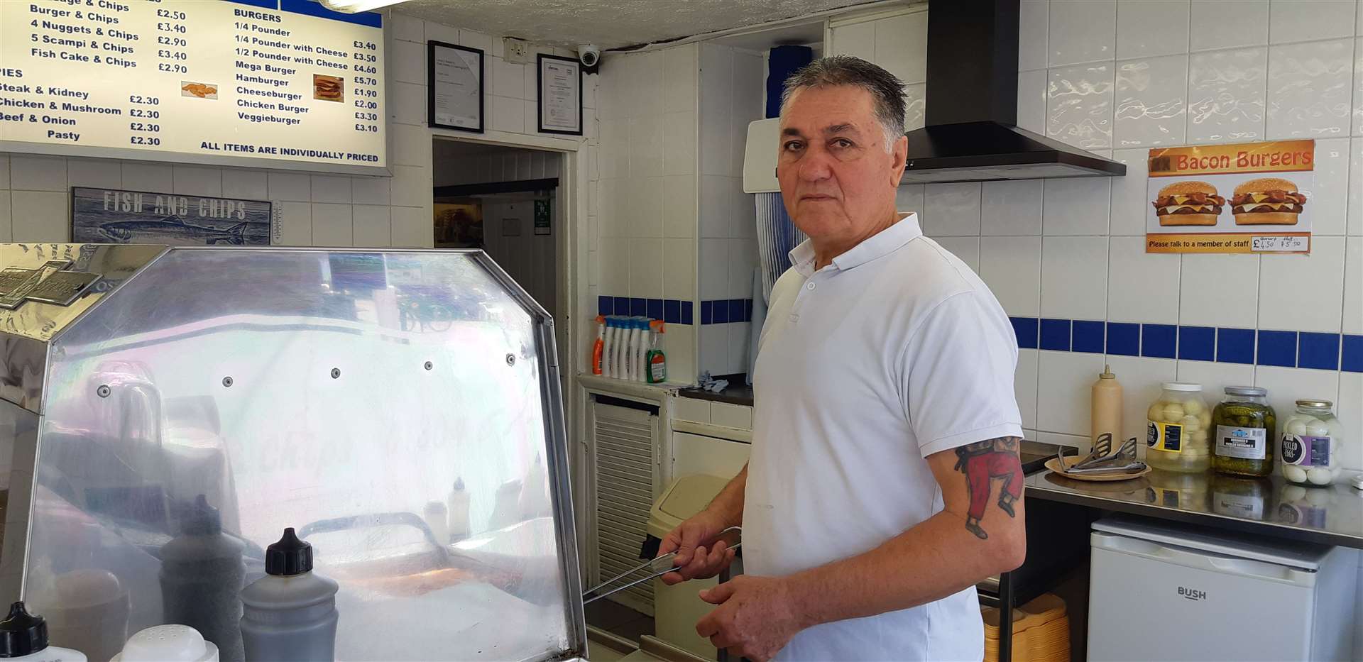 Ossie's Fish and Chip Shop were handing out free chips