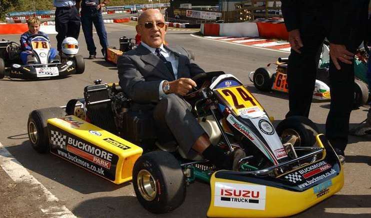 Sir Stirling Moss at Buckmore Park in 2003