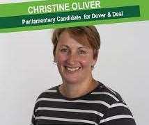 Christine Oliver, the Green party’s parliamentary candidate for Dover and Deal