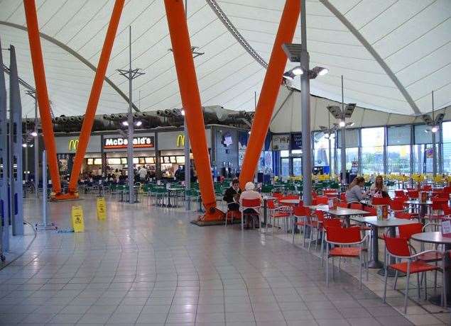 The former 'wind tunnel' food court wasn't always the warmest of places