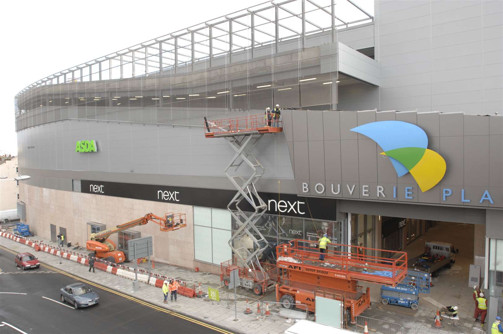 Finishing touches are added to Bouverie Place Shopping Centre in Folkestone in 2007. Picture: Gary Browne
