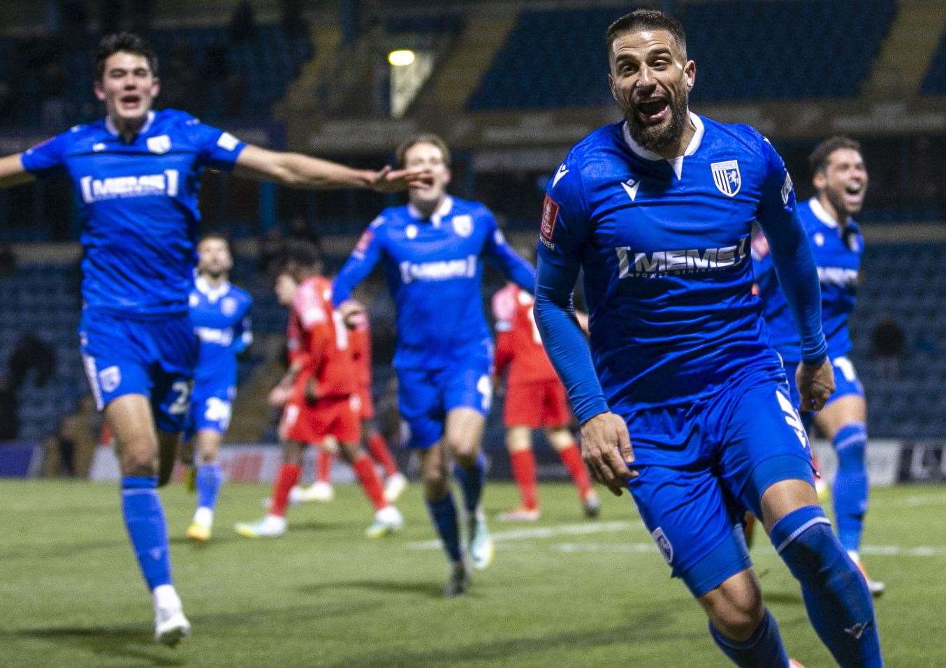 Gillingham marched on in the FA Cup after a 3-2 Second Round replay win over Dagenham