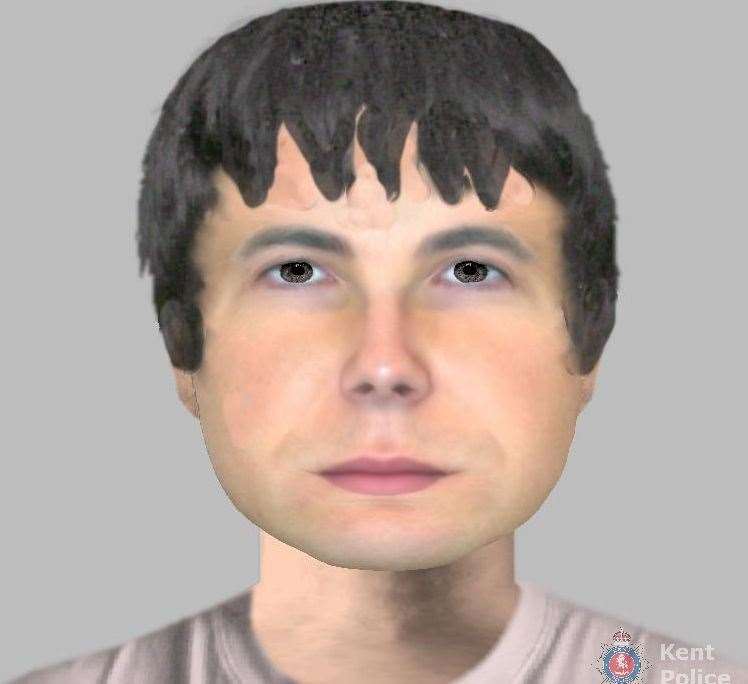 Police have released an e-fit of a man they are trying to trace after a suspected burglar impersonated a police officer at an elderly lady’s home in Tunbridge Wells. Picture: Kent Police