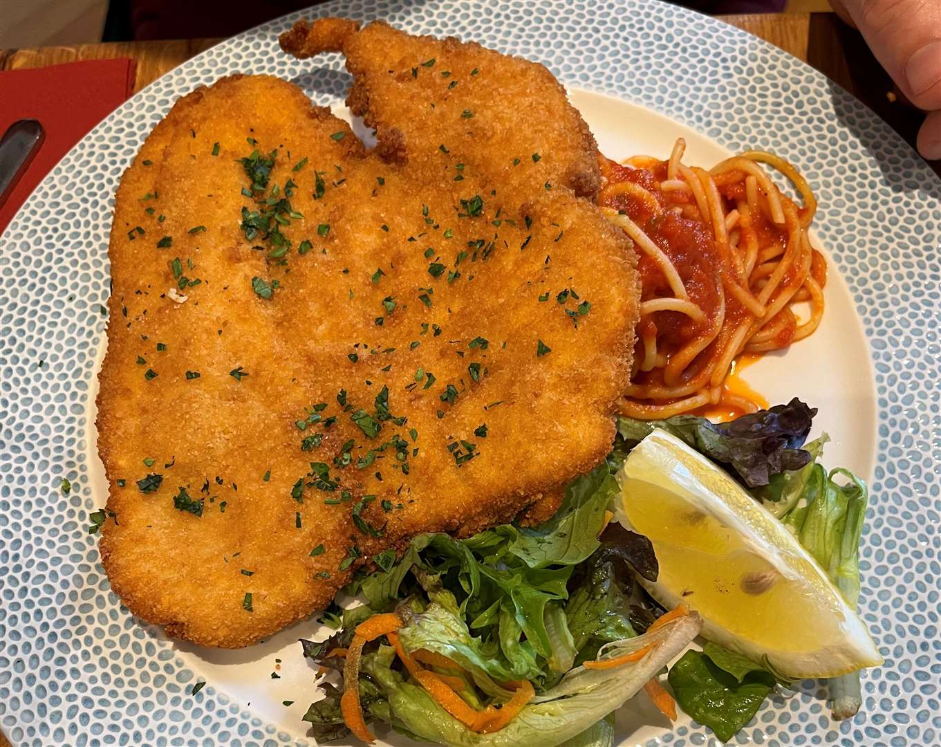My husband ordered the Pollo Milanese
