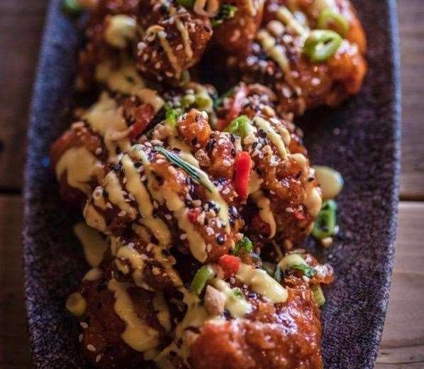 Korean fried chicken wings from The Korean Cowgirl in Canterbury. Picture: The Korean Cowgirl