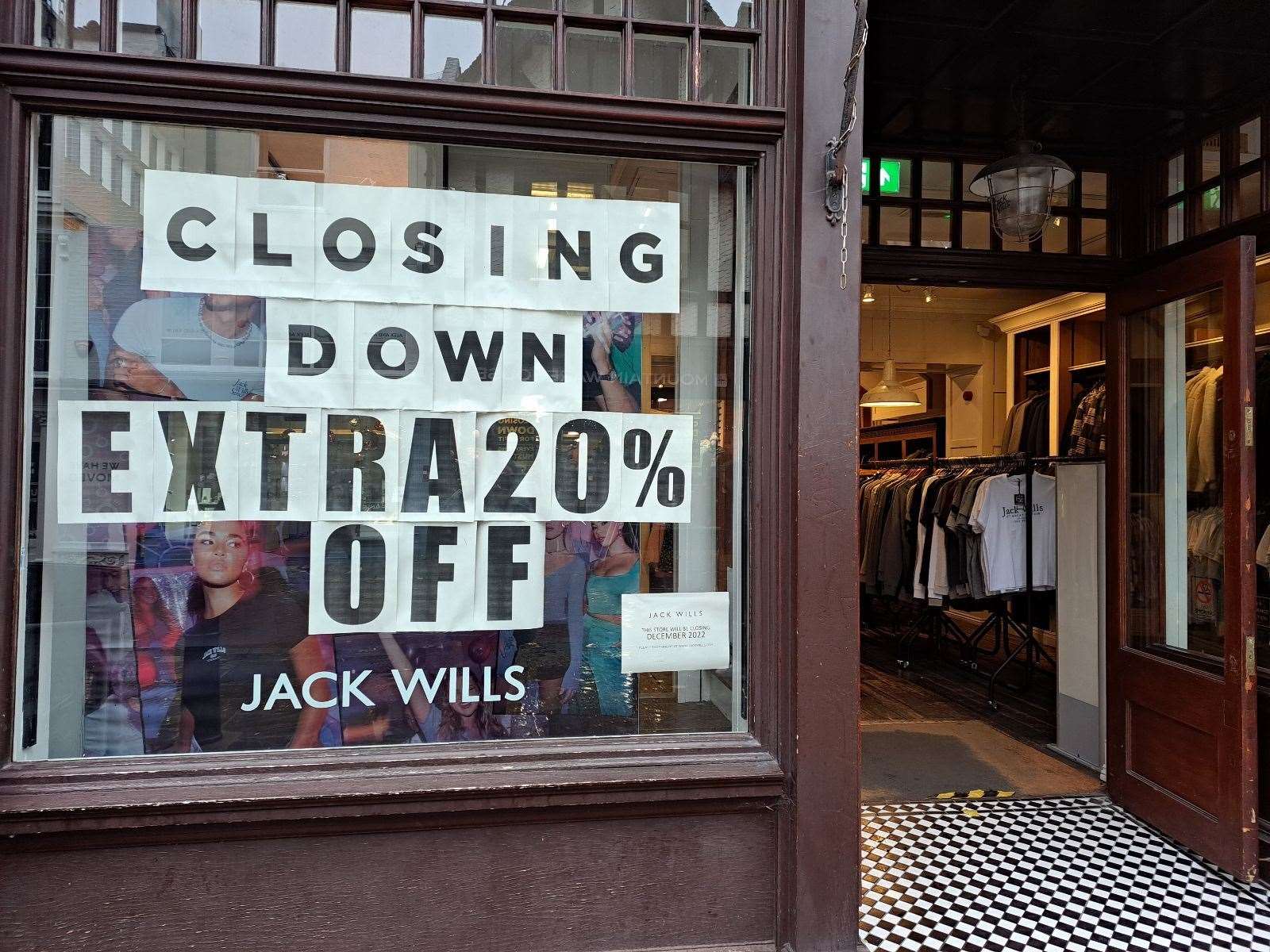 A closing down sale is on during November and December