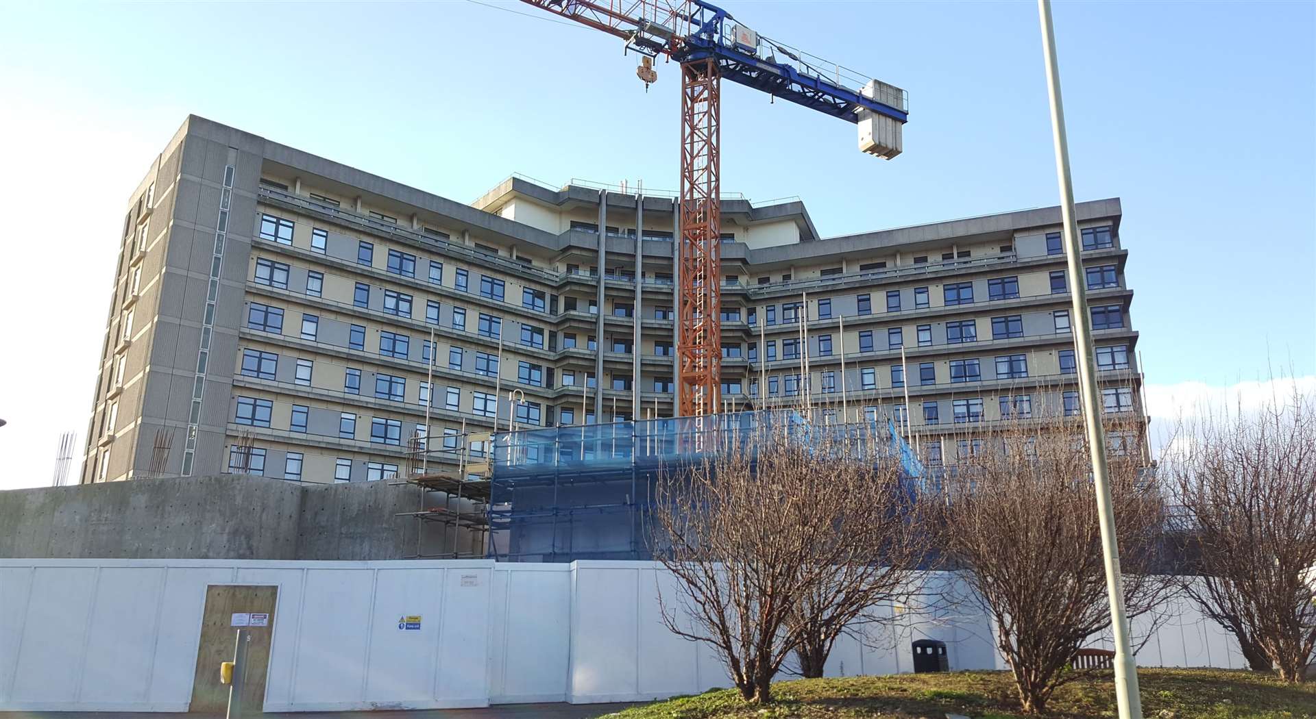 The construction site in January 2019