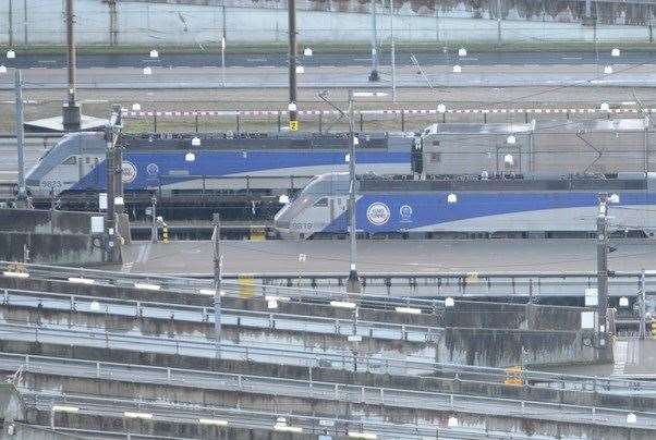 The Eurotunnel terminal. Stock picture