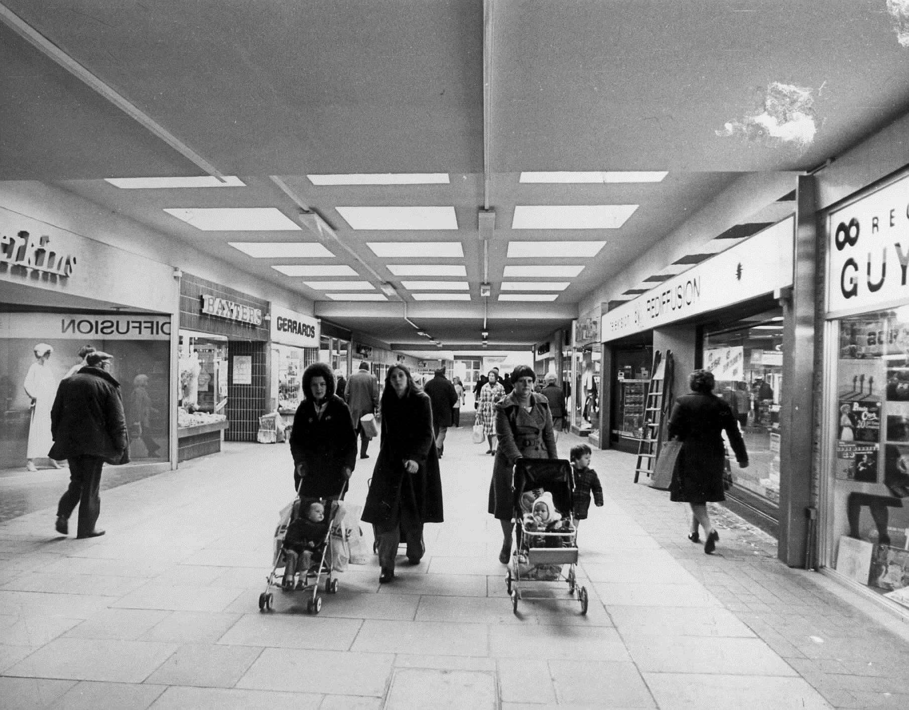 Tufton Shopping Centre in Ashford in February 1977 - now County Square
