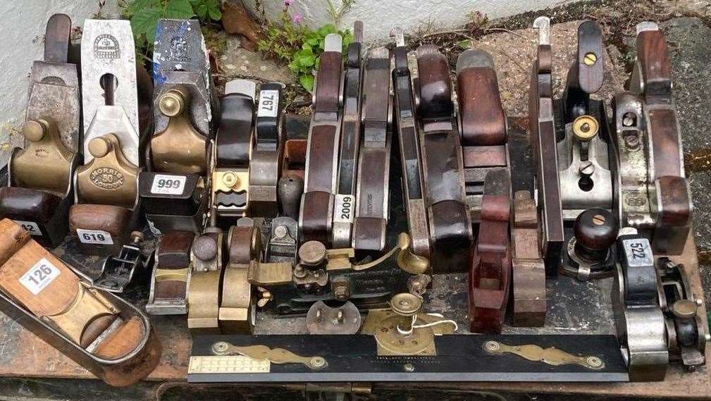 Various planes discovered during the house clearance. Credit: Hansons