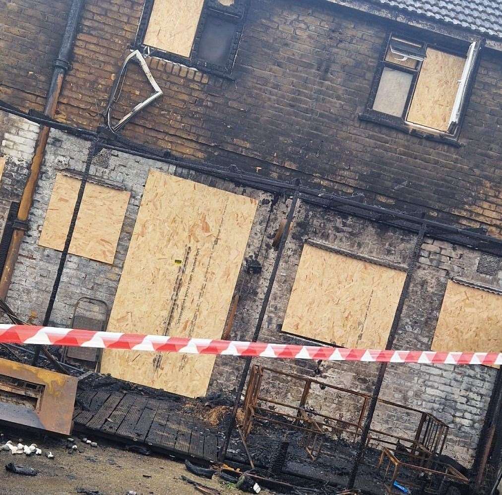 The property after the fire in Darnley Road, Strood on March 27. Photo: Tierney Hodges