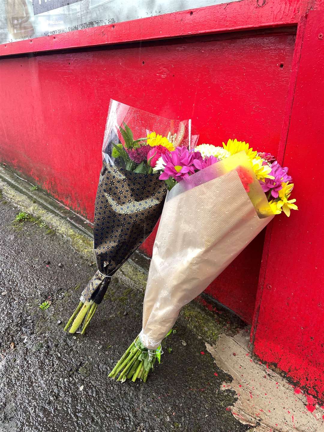 Floral tributes left in Bradford city centre after Kulsuma Akter was stabbed to death in the street as she pushed her baby in a pram (Dave Higgens/PA)