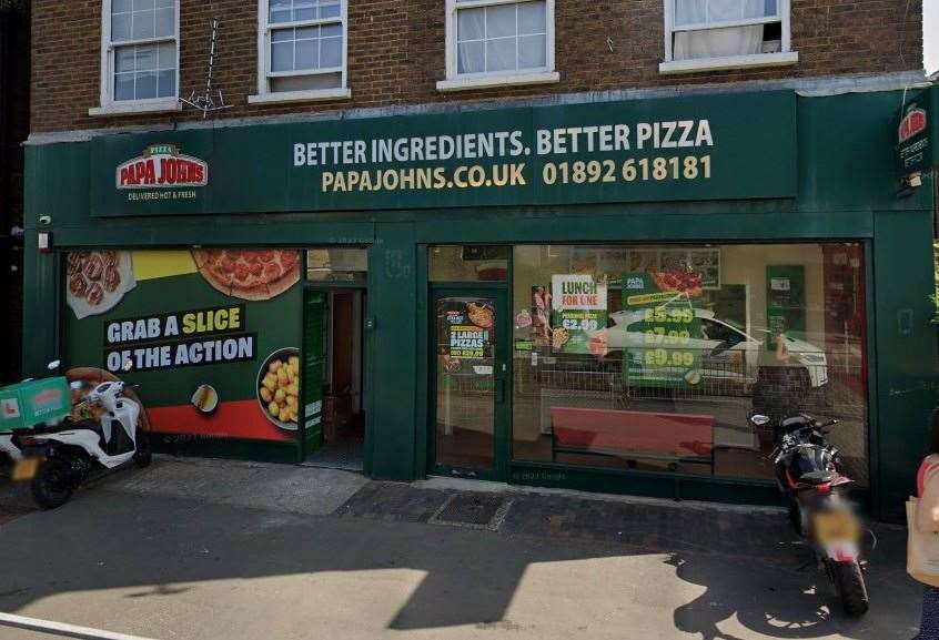 Papa John's in Southborough near Tunbridge Wells is on the list. Picture: Google Street View