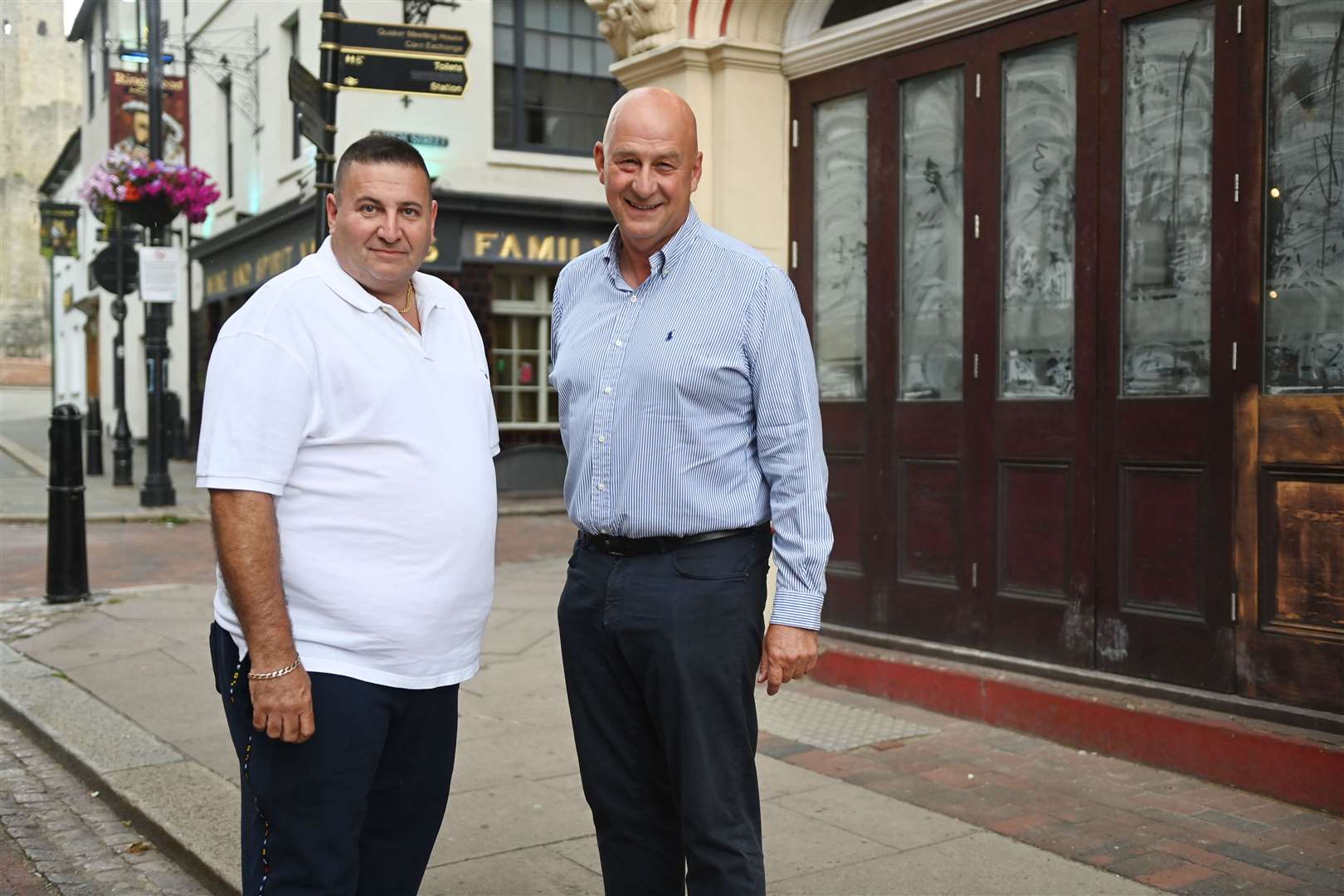 Alan Brett and Steve Pennington outside their new restaurant