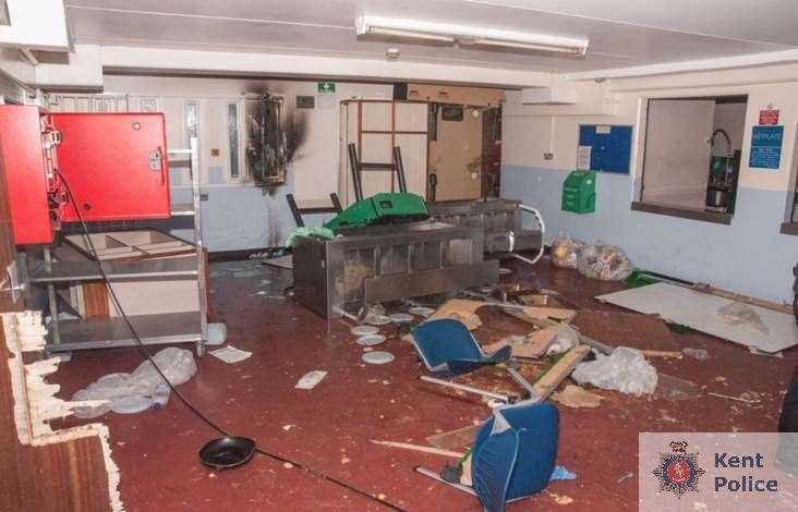 Damage after the riot at HMP Swaleside in December 2017