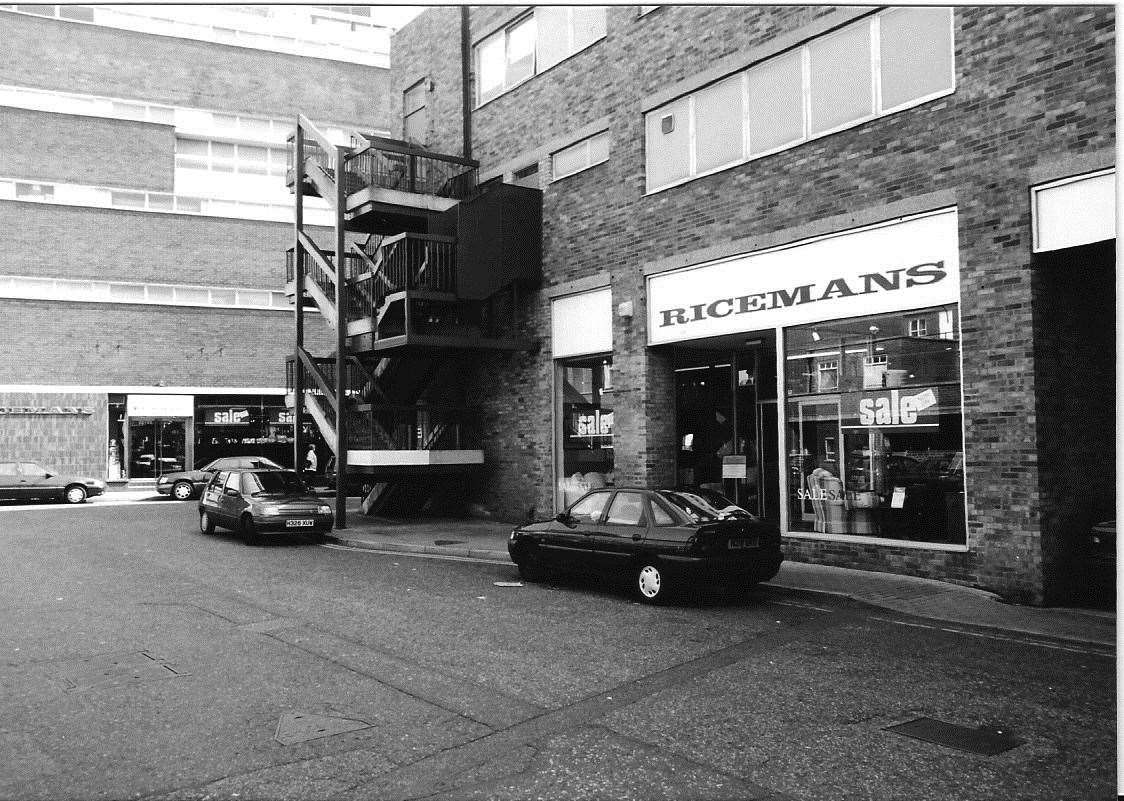 Taken in 1997, the photo shows the back of the Riceman’s store in Canterbury. Copyright: Unknown