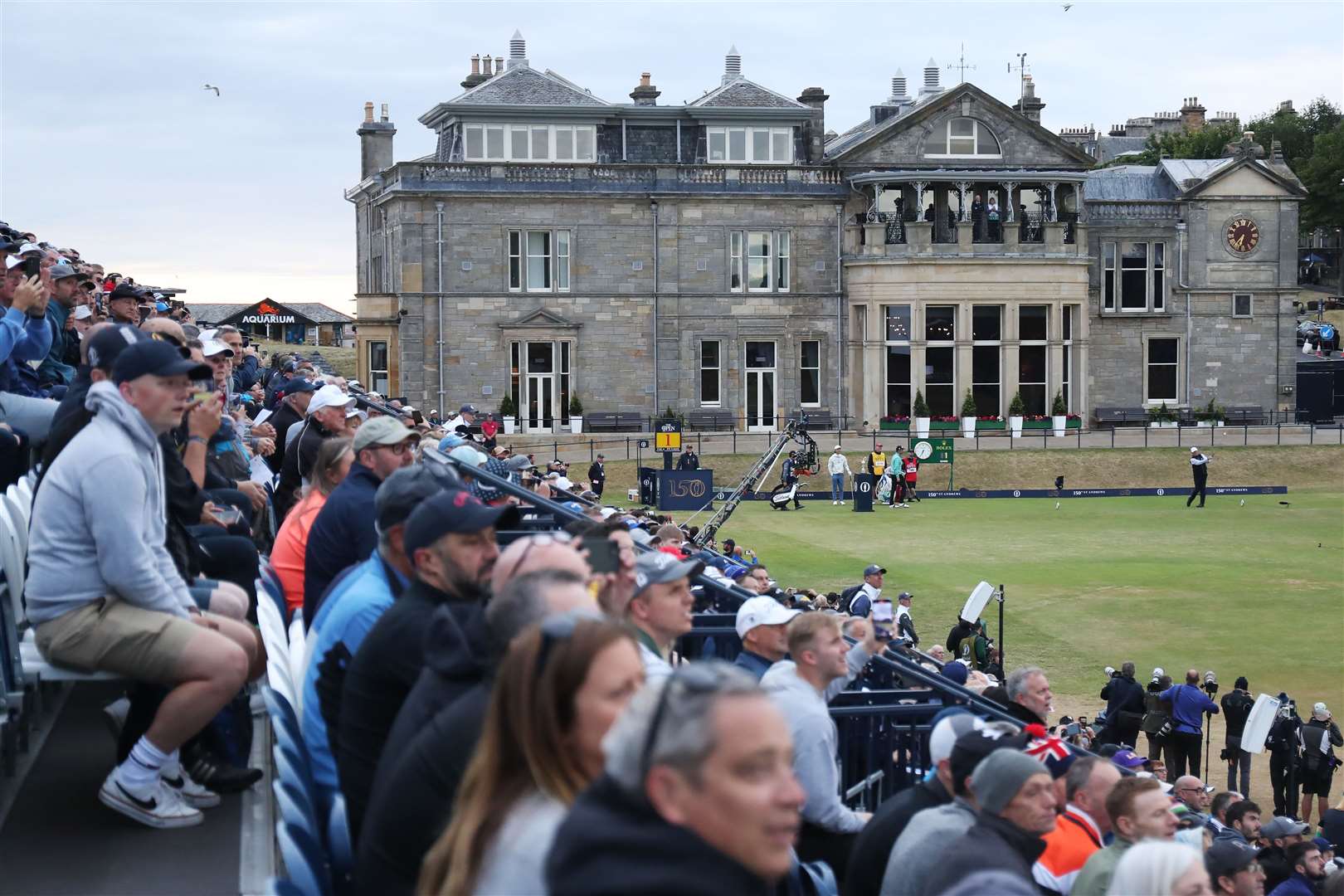 Packed crowds along the first fairway at St Andrews last Thursday. Picture: R&A/Getty Images