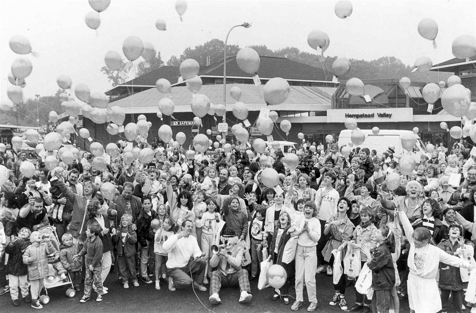 The releasing of balloons for the 10th anniversary of Hempstead Valley Shopping centre in 1988. Picture: Images of Medway book