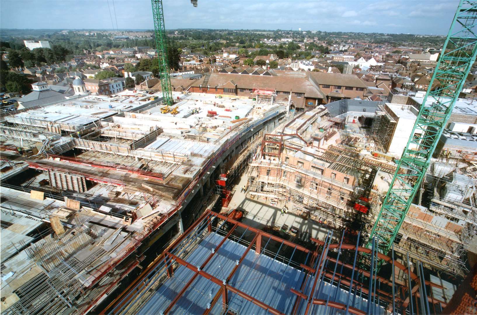Construction of Whitefriars in Canterbury, 2002. Picture: BAM