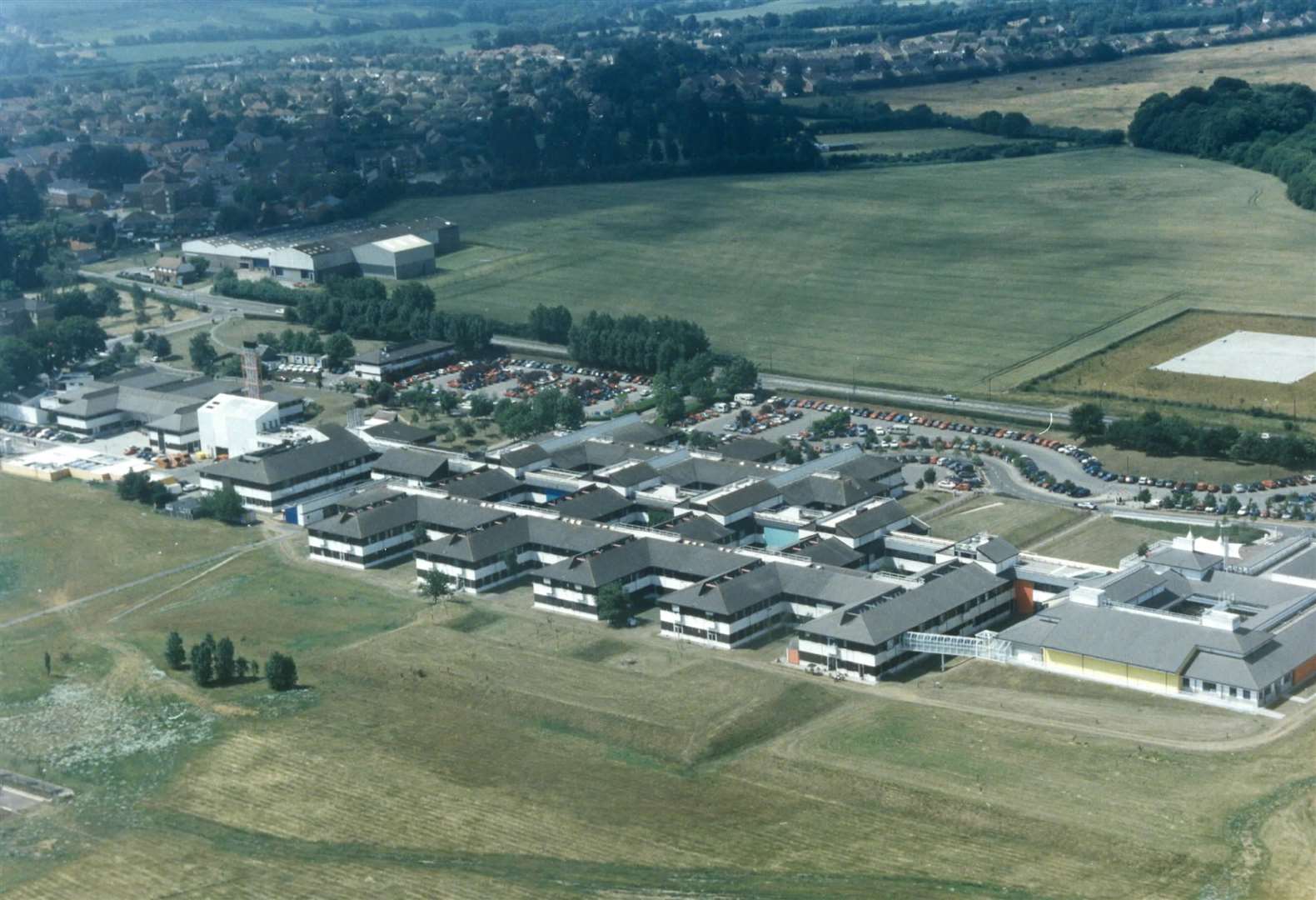 Maidstone Hospital, pictured in 1996. The site has since been extensively added to