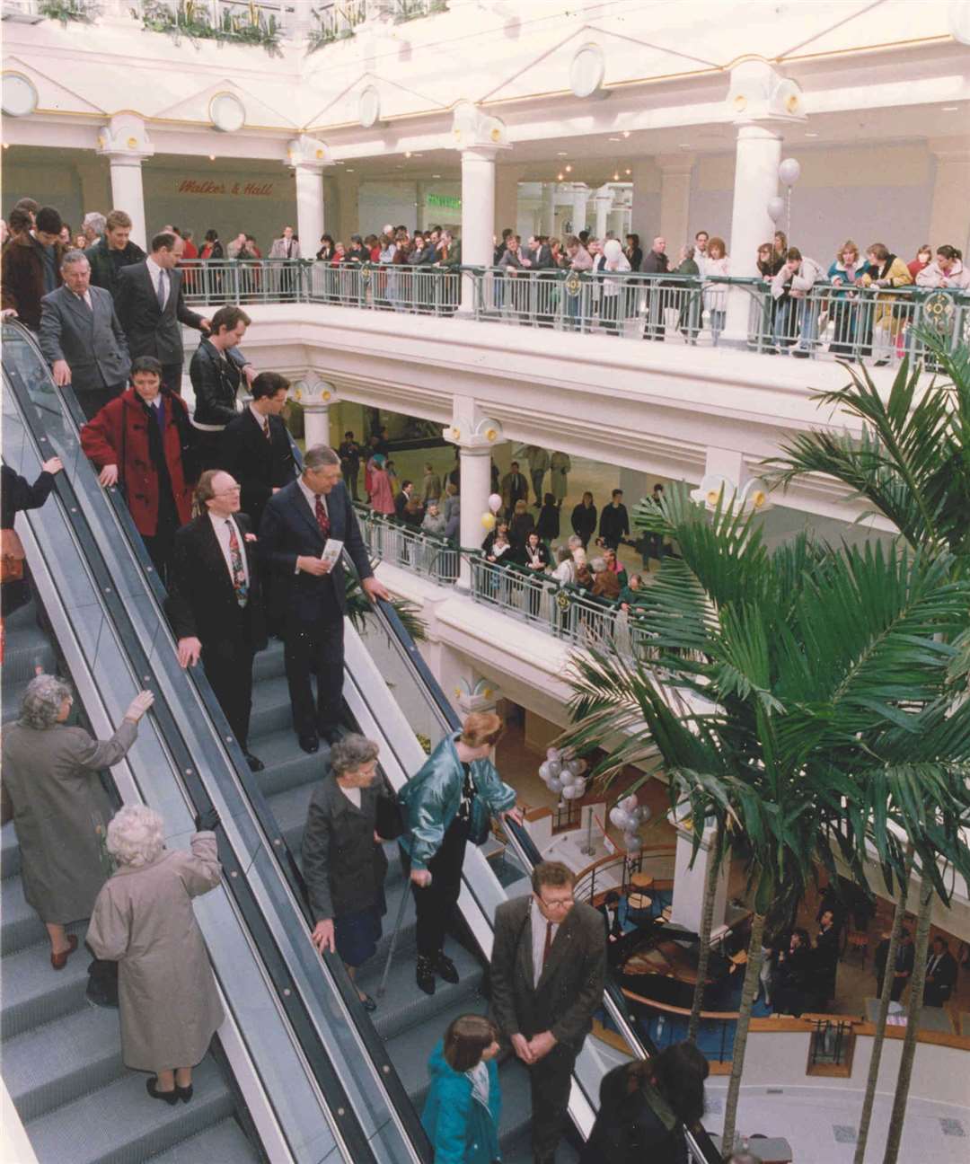 Inside Royal Victoria Place's main shopping mall in April, 1992