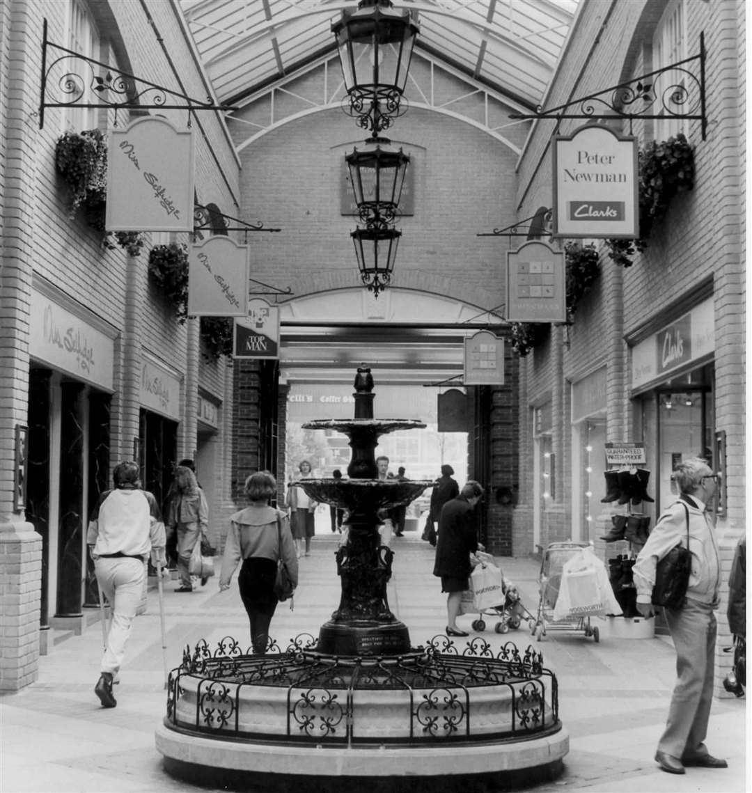 Marlowe Arcade Canterbury 1990 - the arcade still exists and is home to Copperfield and HMV